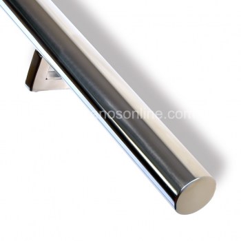 Pasamano de acero inox redondo  4.3cm