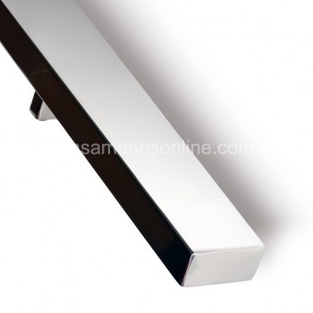 Pasamano de acero inoxidable rectangular 6x3 cm